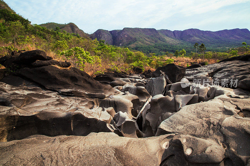 岩石形成，Chapada dos Veadeiros, Goias，巴西